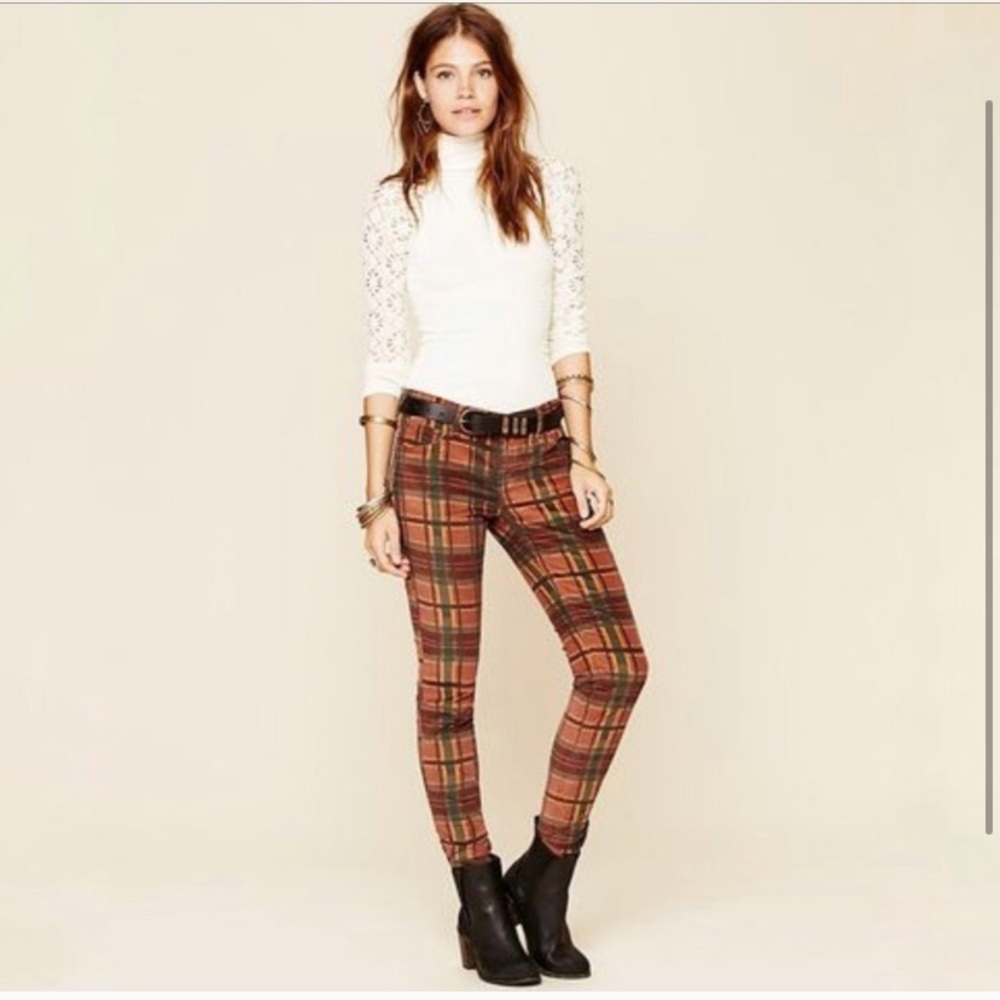 ISO Free People Corduroy Plaid Pants
